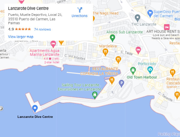 Location of Lanzarote Dive Centre